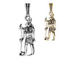 Ancient Egyptian God Horus Pendant - 14k Gold Vermeil Or Oxidized 925 Silver - Medium 2"