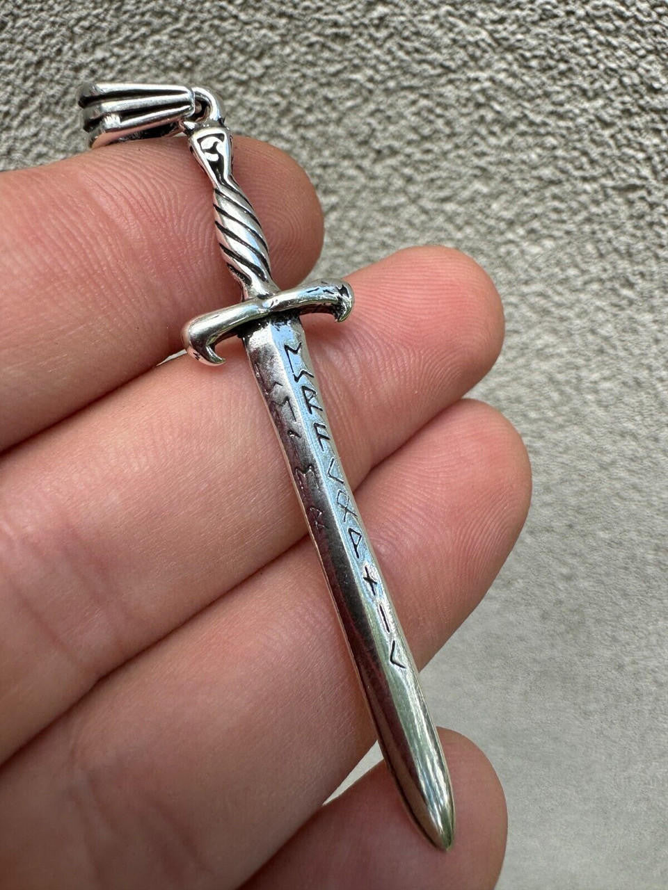Roman Gladiator Ancient Sword Dagger Pendant - 14k Gold Vermeil Or Oxidized 925 Silver - Large 3"