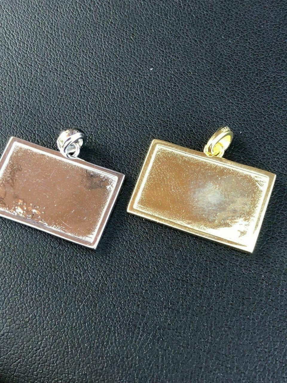 Solid 925 Silver Puerto Rico Flag Pendant Small 1x0.75" Men's Women's 14k Gold