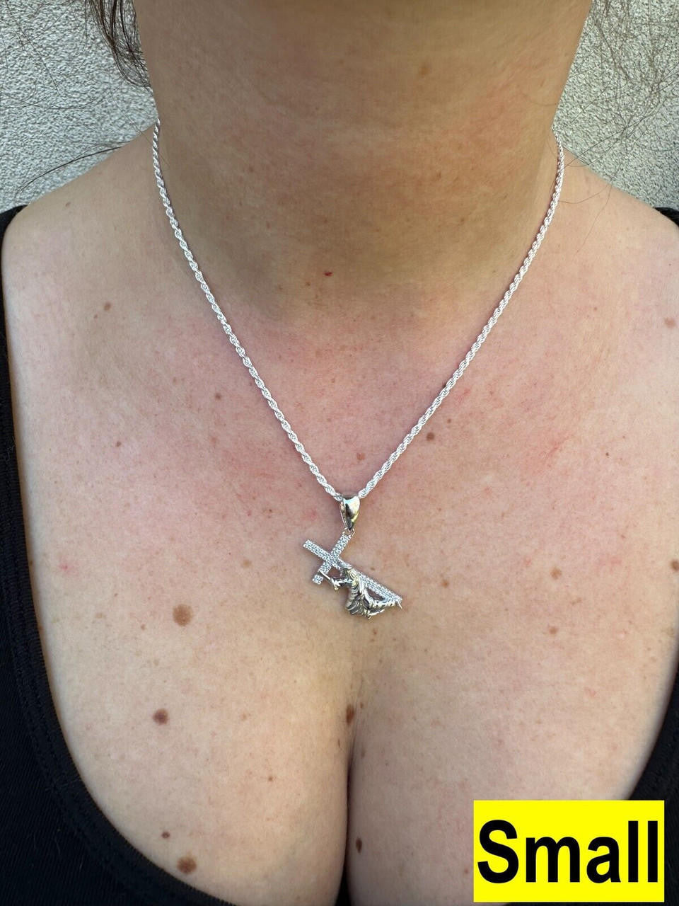 MOISSANITE Cross Of Redemption Pendant - 925 Silver - 3 Sizes 1"-3"