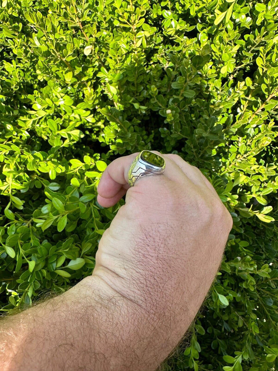 Tuxedo Ring - 925 Silver Oxidized - Genuine Black Onyx Stone