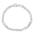 Spring Barrel Rolo Link Bracelet - 925 Sterling Silver - 7"-9" - 5mm