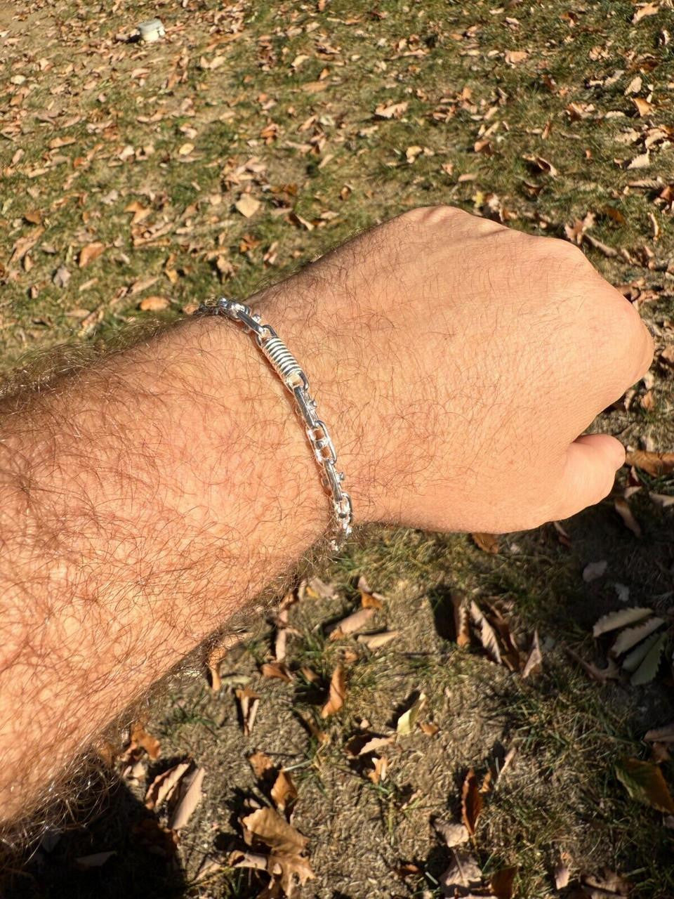 Spring Barrel Rolo Link Bracelet - 925 Sterling Silver - 7"-9" - 5mm