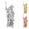 St Christopher 3D Pendant - 14k Yellow/Rose Gold Vermeil Or 925 Silver - Large 2.5"