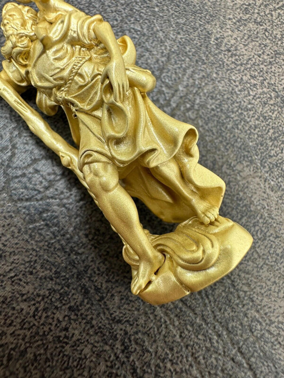 St Christopher 3D Pendant - 14k Yellow/Rose Gold Vermeil Or 925 Silver - Large 2.5"