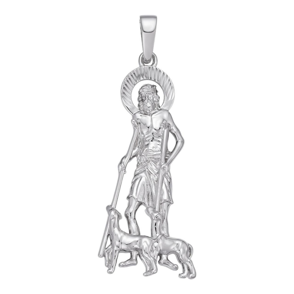 St Lazarus Plain Pendant - 925 Silver - 3 Sizes 1.25"-3.25"