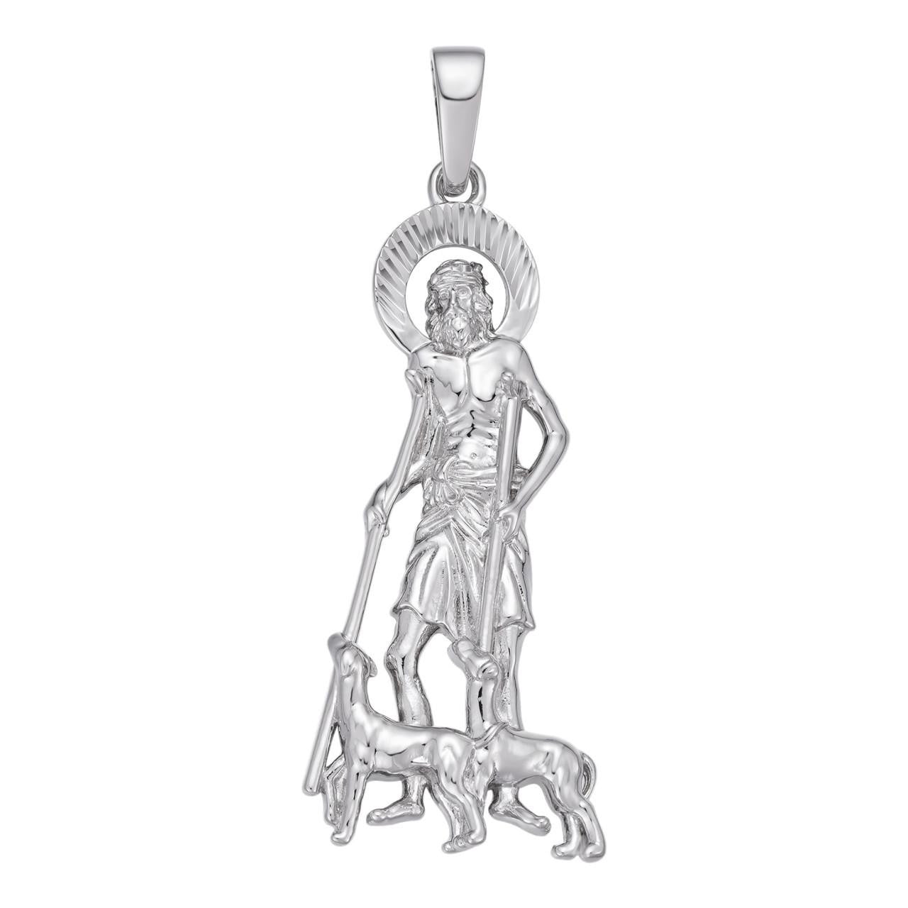 St Lazarus Plain Pendant - 925 Silver - 3 Sizes 1.25"-3.25"