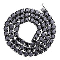 Black Moissanite Tennis Chain Necklace Iced Out - Black Rhodium Over 925 Silver - 7mm - 16"-28"