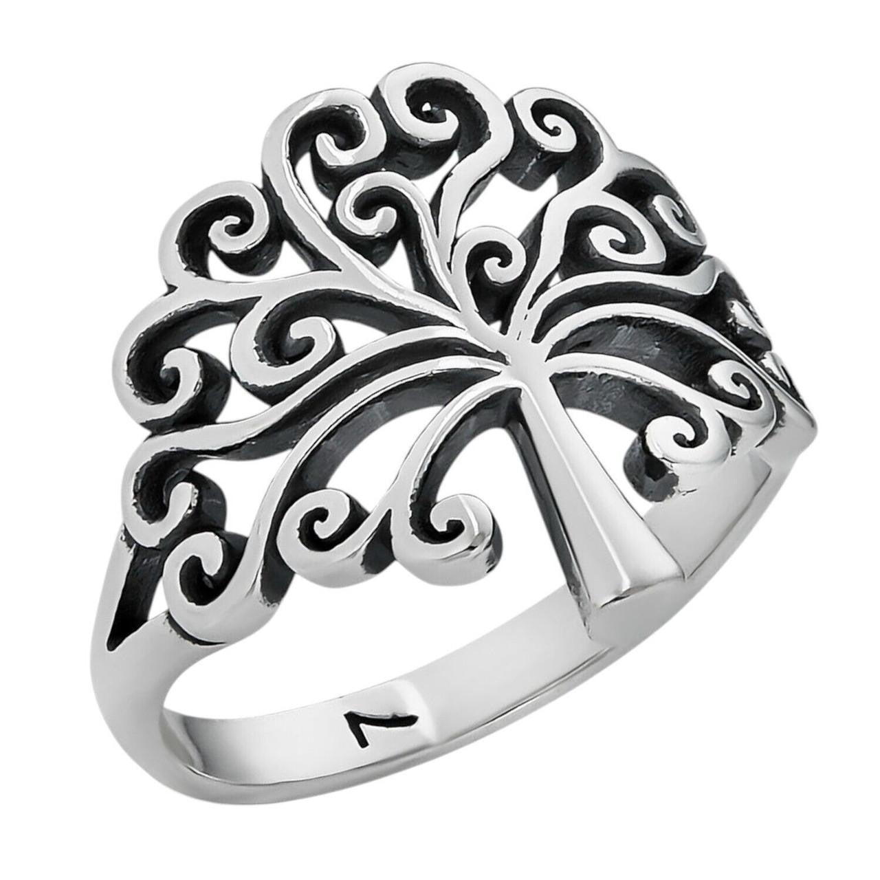 Tree Of Life Ring - 925 Silver - Plain