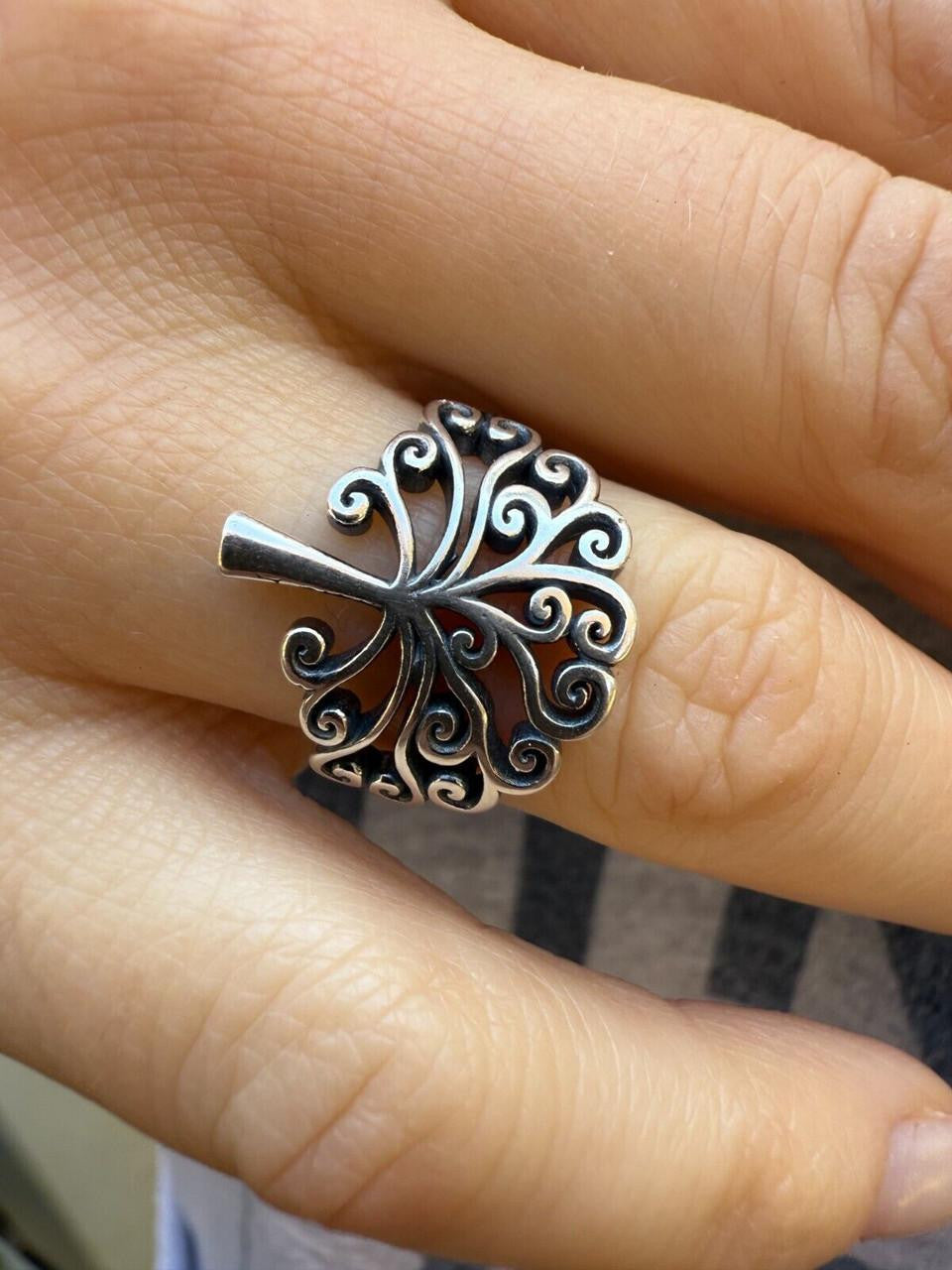 Tree Of Life Ring - 925 Silver - Plain