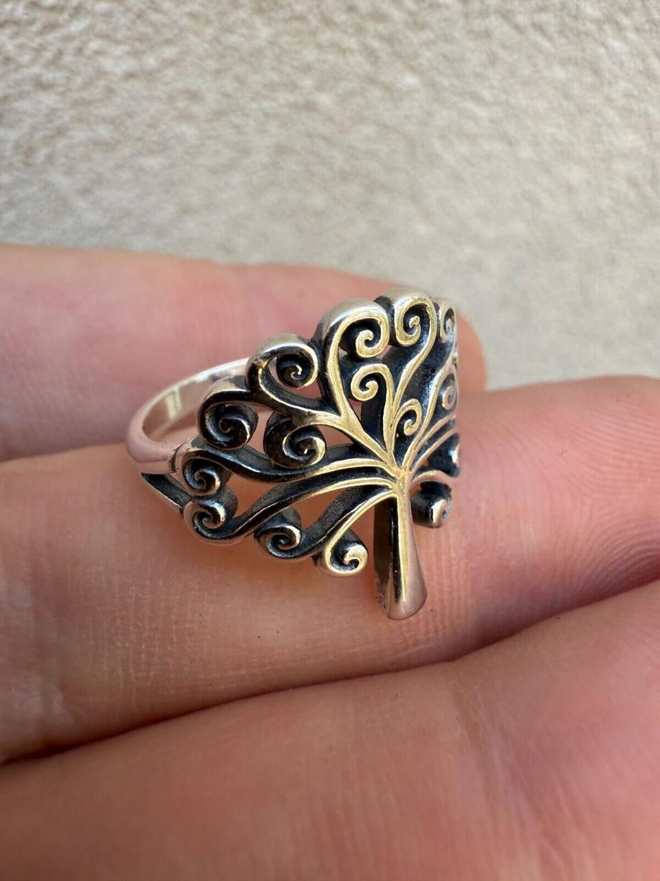 Tree Of Life Ring - 925 Silver - Plain