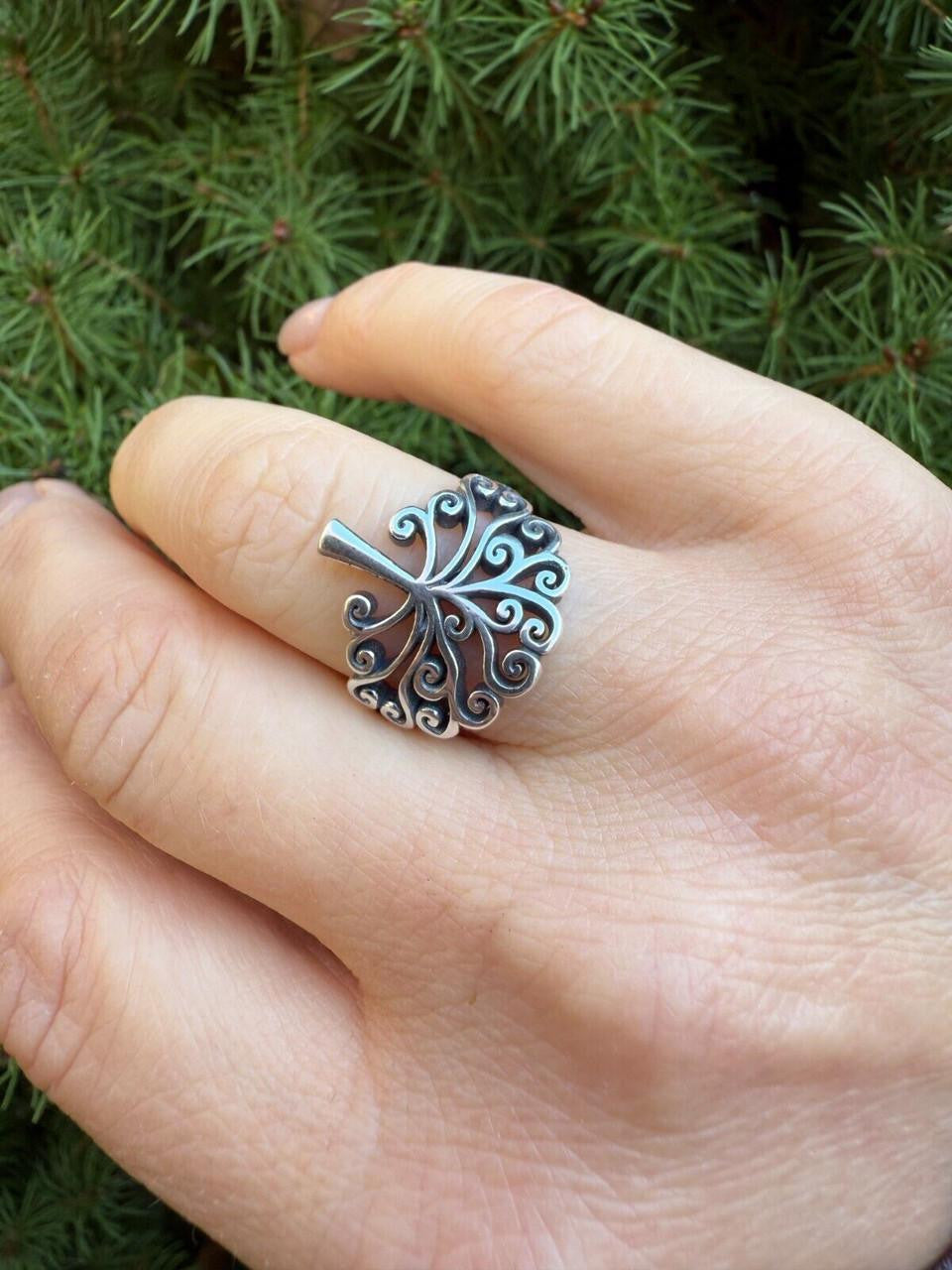 Tree Of Life Ring - 925 Silver - Plain