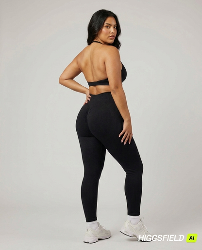 Top Bra Seamless Open Back — Negro
