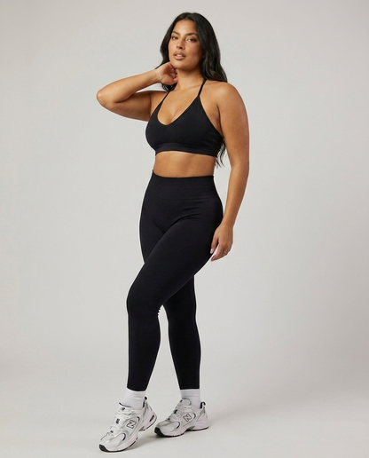 Top Bra Seamless Open Back — Negro