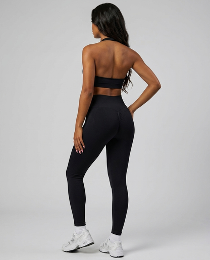 Top Bra Seamless Open Back — Negro