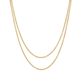 Collar doble cadena dorada waterproof 316L PVD
