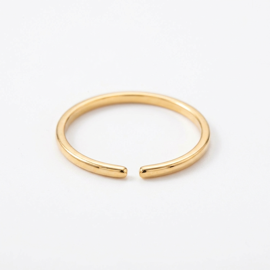 Anillo ajustable dorado waterproof 316L PVD