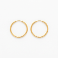 Aretes argolla pequeñas doradas waterproof 316L PVD