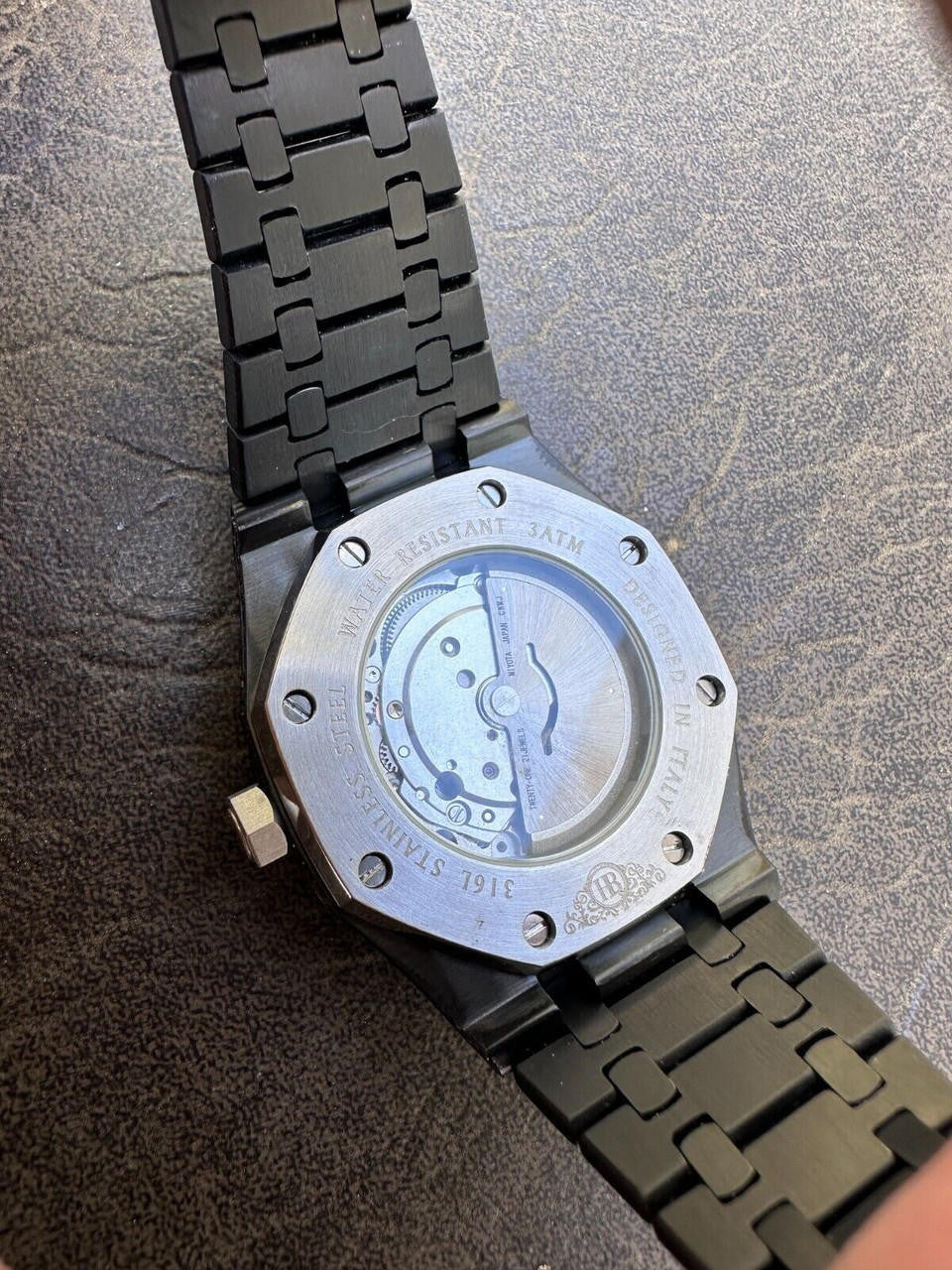 LIMITED EDITION PANDA WATCH - Real Black & White MOISSANITE Mens Iced Skeleton Back 44mm