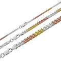 Miami Cuban Link Chain Necklace - TRICOLOR 14k Rose & Yellow Gold Vermeil 925 Sterling Silver - 16"-30" - 2mm-6mm