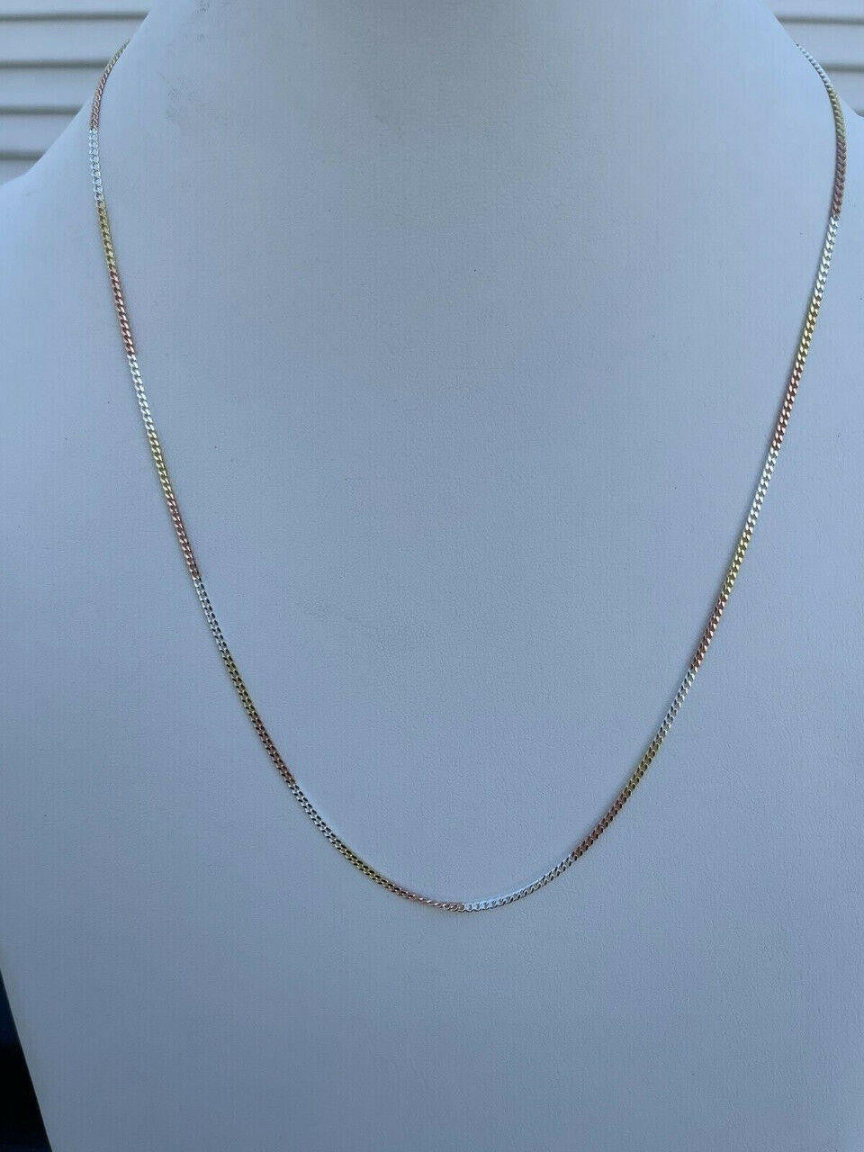 Miami Cuban Link Chain Necklace - TRICOLOR 14k Rose & Yellow Gold Vermeil 925 Sterling Silver - 16"-30" - 2mm-6mm