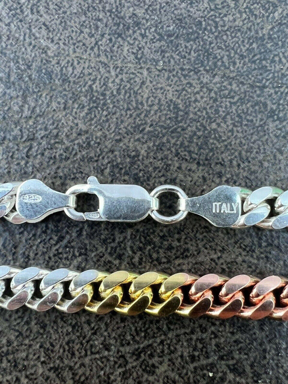 Miami Cuban Link Chain Necklace - TRICOLOR 14k Rose & Yellow Gold Vermeil 925 Sterling Silver - 16"-30" - 2mm-6mm