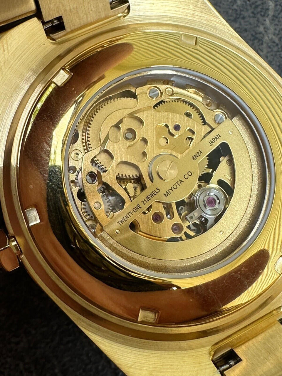 MOISSANITE Automatic Gold Skeleton Watch Mens Real Iced Hip Hop Passes Tester 