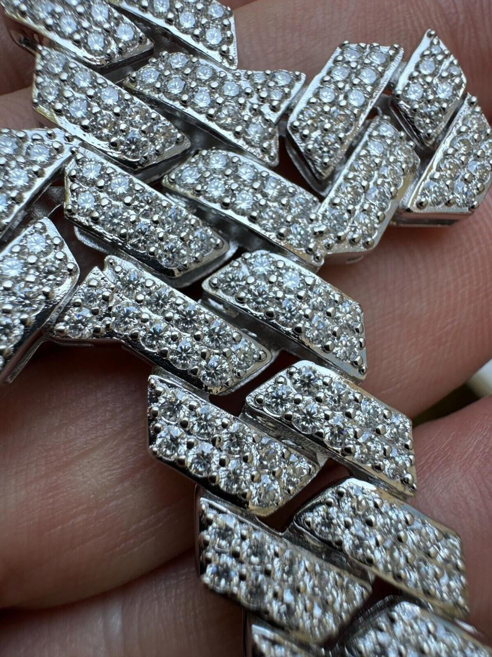 MOISSANITE Miami Cuban Prong Set Iced Out Cross Pendant - 925 Silver - 3 Sizes 1.25"-3.25"