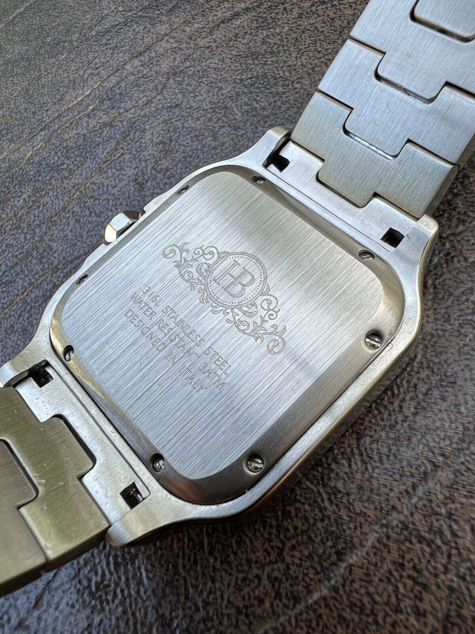 Real Mens 16ct MOISSANITE Watch Iced Automatic Movement Hip Hop Arabic Numbers