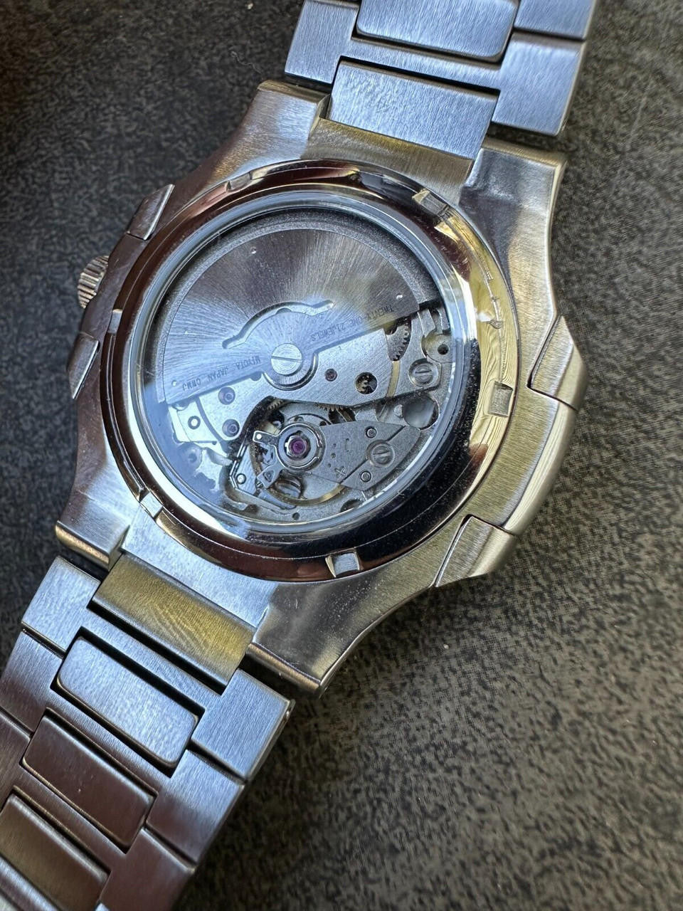 Real Mens Baguette MOISSANITE Watch Iced Automatic Movement Hip Hop Bust Down