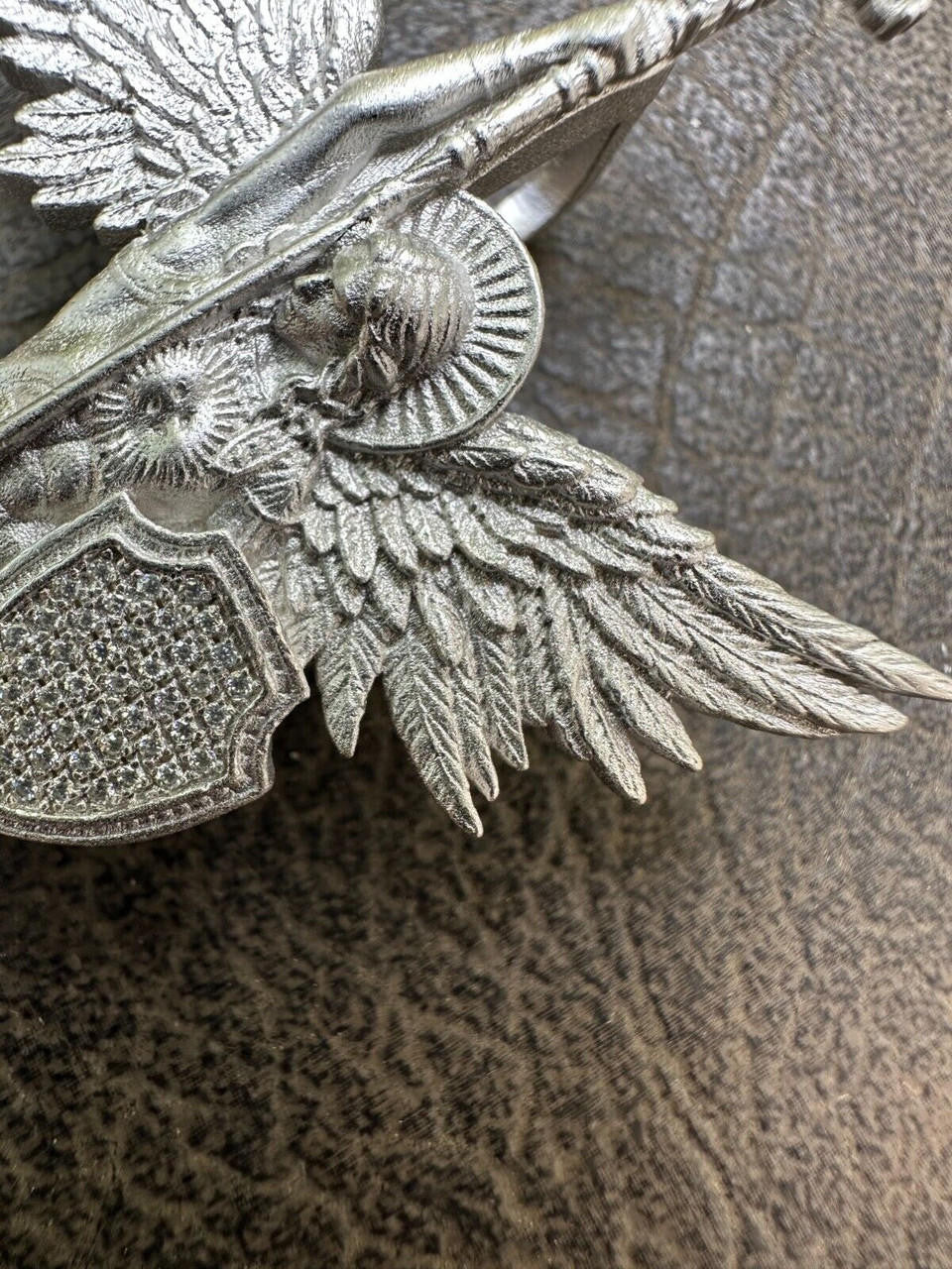 MOISSANITE Saint Michael Slaying Dragon Archangel Pendant - Sandblasted Matte Finish 925 Silver - 3 Sizes 1"-3"