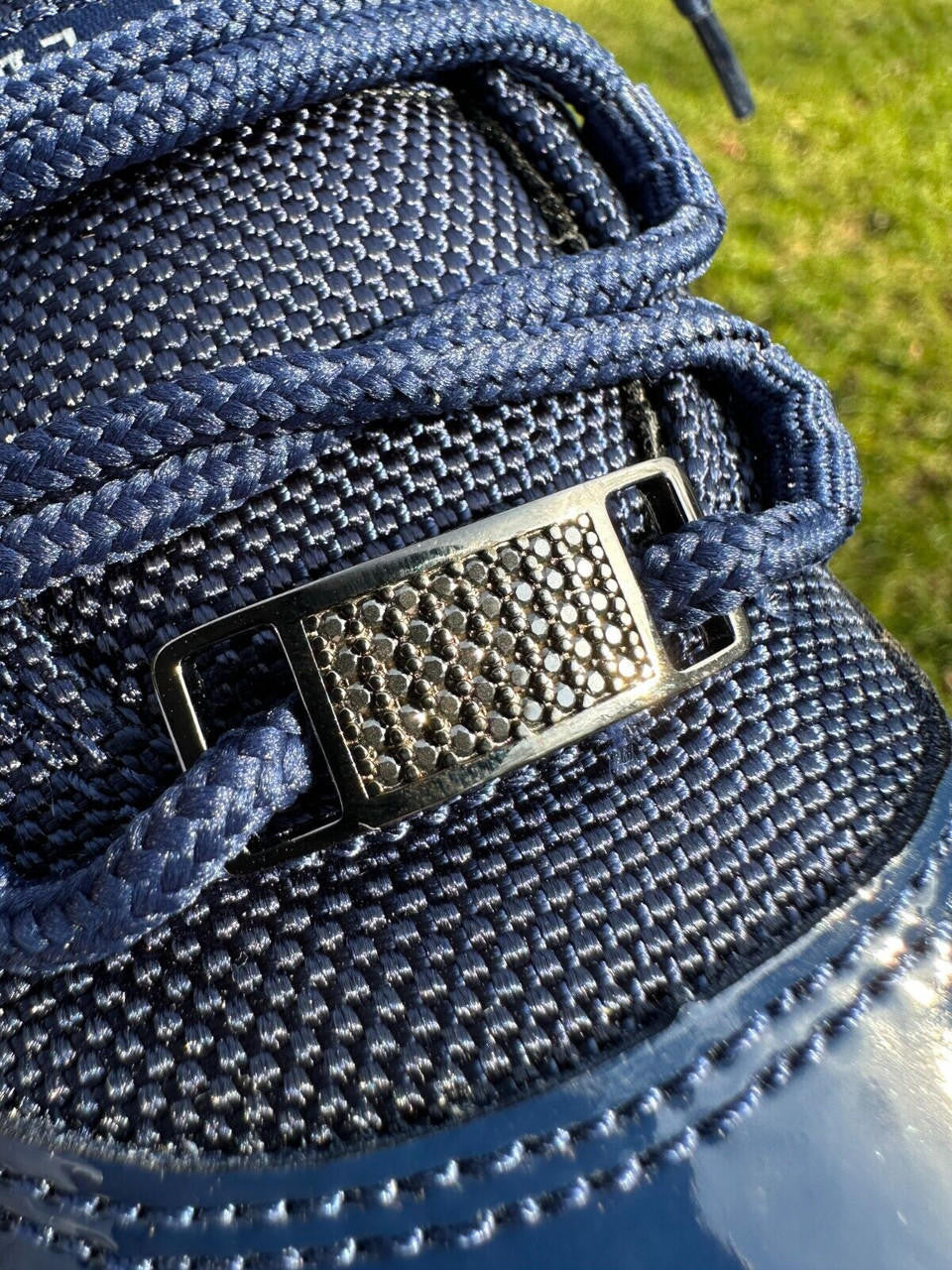 Black MOISSANITE Iced Out Lace Locks - Black Rhodium Over 925 Silver  -  Great For All Sneakers: Nike Air Force 1, Jordans, & More