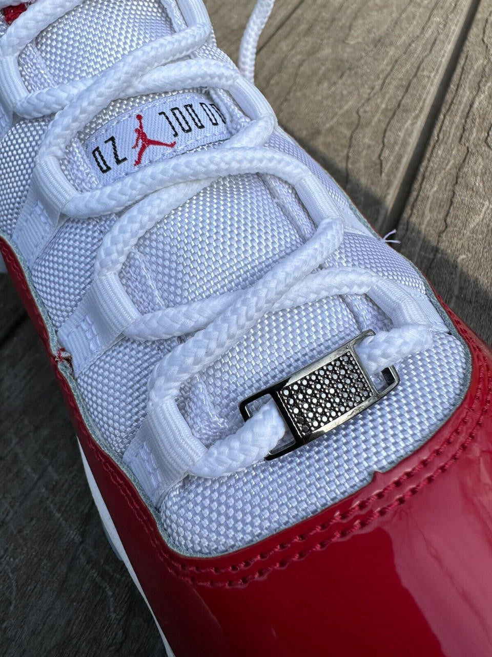 Black MOISSANITE Iced Out Lace Locks - Black Rhodium Over 925 Silver  -  Great For All Sneakers: Nike Air Force 1, Jordans, & More
