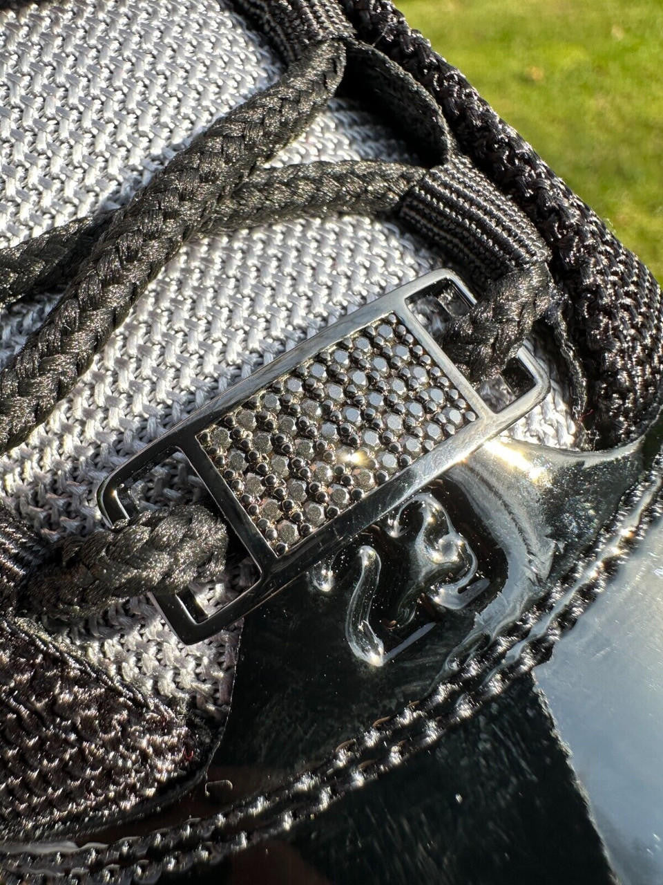 Black MOISSANITE Iced Out Lace Locks - Black Rhodium Over 925 Silver  -  Great For All Sneakers: Nike Air Force 1, Jordans, & More