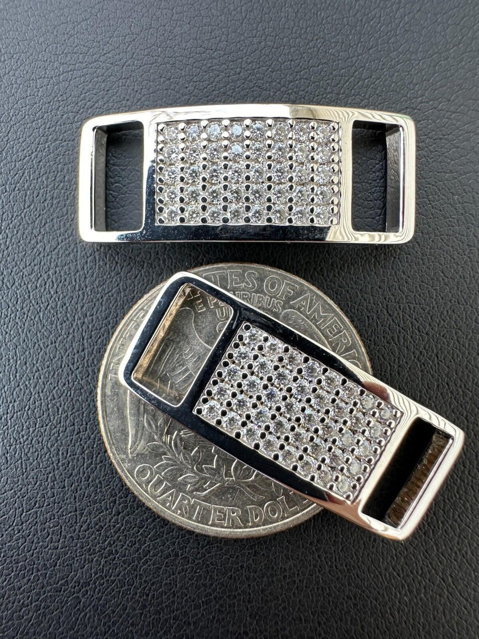 MOISSANITE Iced Out Lace Locks - 925 Silver - Great For All Sneakers: Nike Air Force 1, Jordans, & More