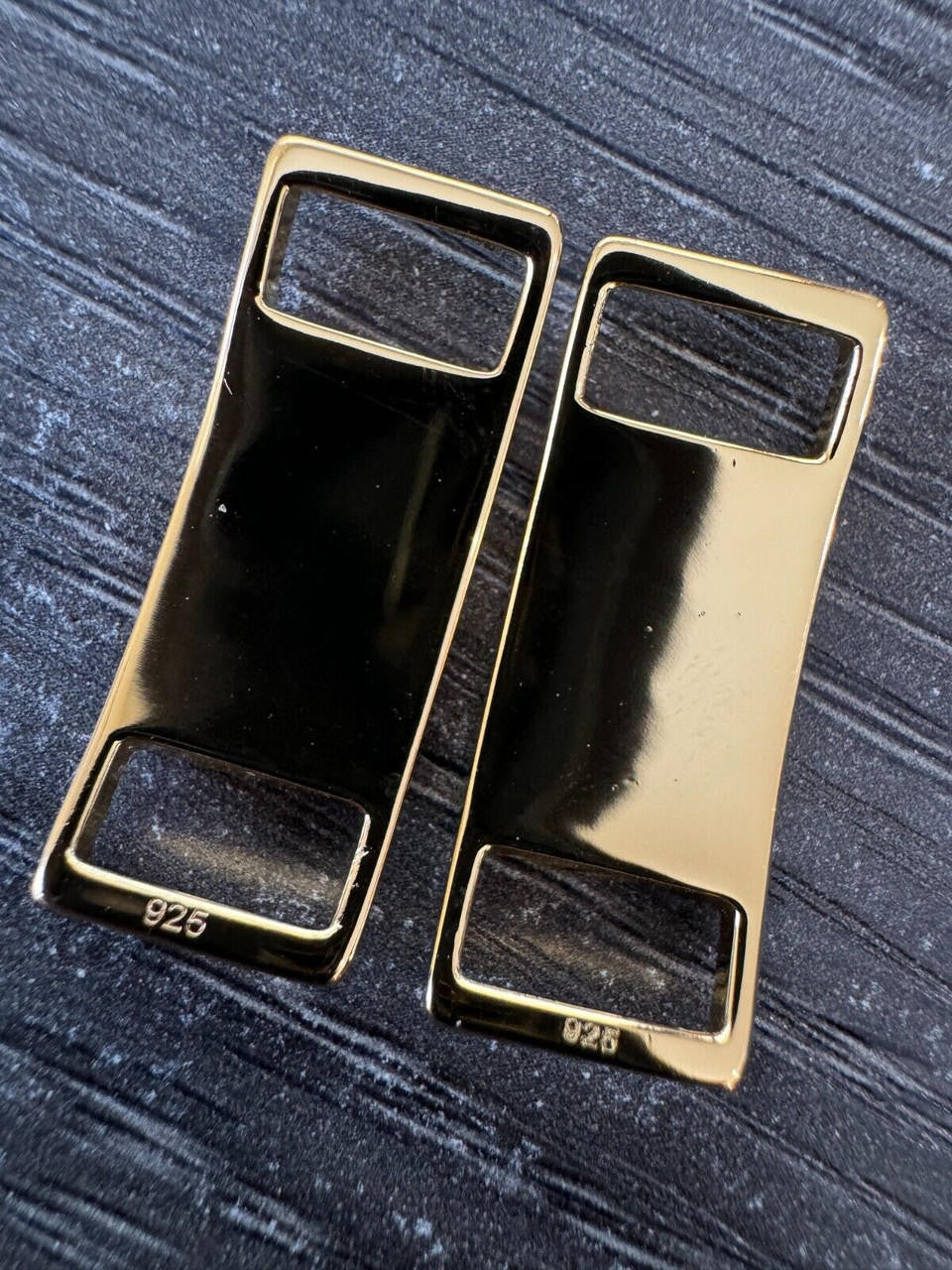Iced Out Lace Locks - 14k Yellow Gold Vermeil Over 925 Silver - CZ Stones - Great For All Sneakers: Nike Air Force 1, Jordans, & More