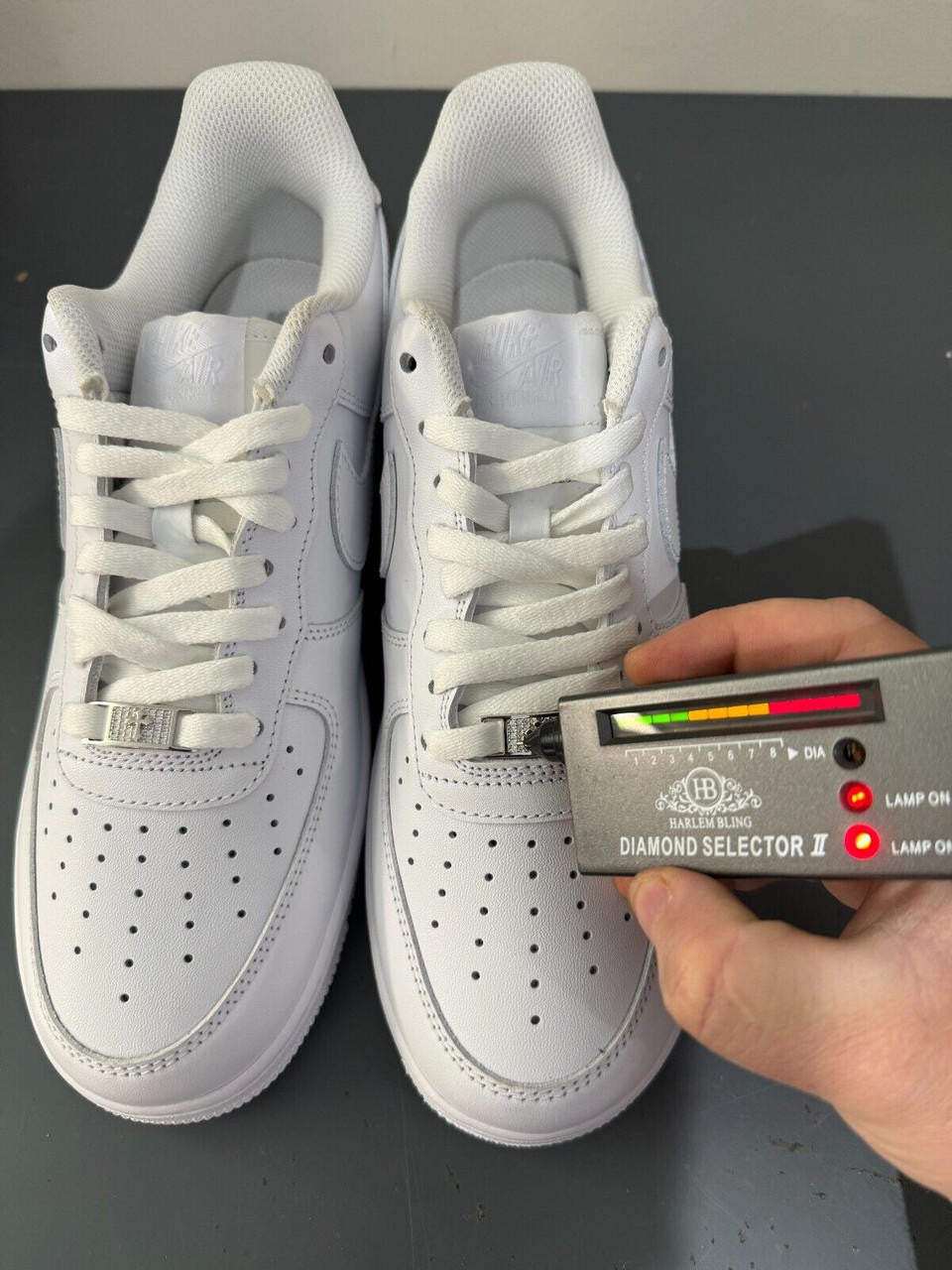 MOISSANITE Iced Out Cross Lace Locks - 925 Silver - Great For All Sneakers: Nike Air Force 1, Jordans, & More