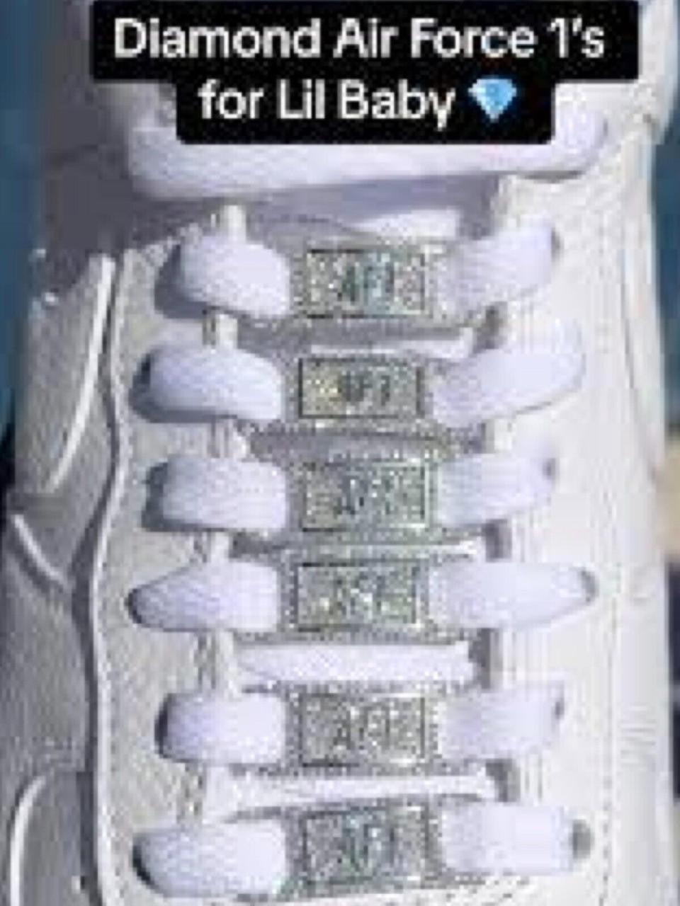 Iced Out Lace Locks - 925 Silver - CZ Stones - Great For All Sneakers: Nike Air Force 1, Jordans, & More
