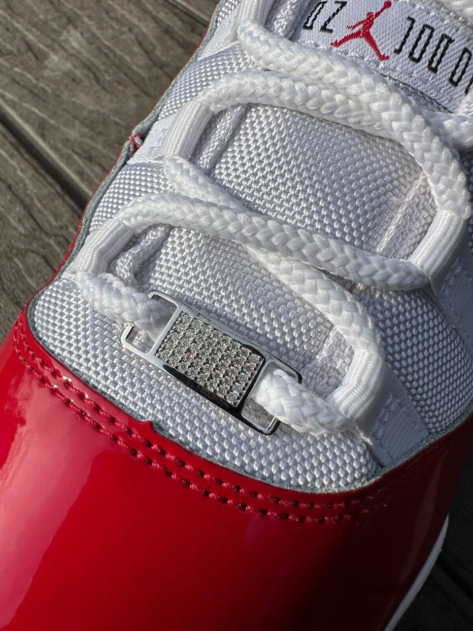 Iced Out Lace Locks - 925 Silver - CZ Stones - Great For All Sneakers: Nike Air Force 1, Jordans, & More