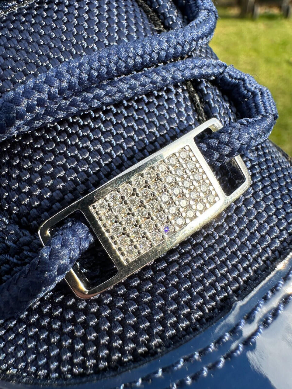 Iced Out Lace Locks - 925 Silver - CZ Stones - Great For All Sneakers: Nike Air Force 1, Jordans, & More