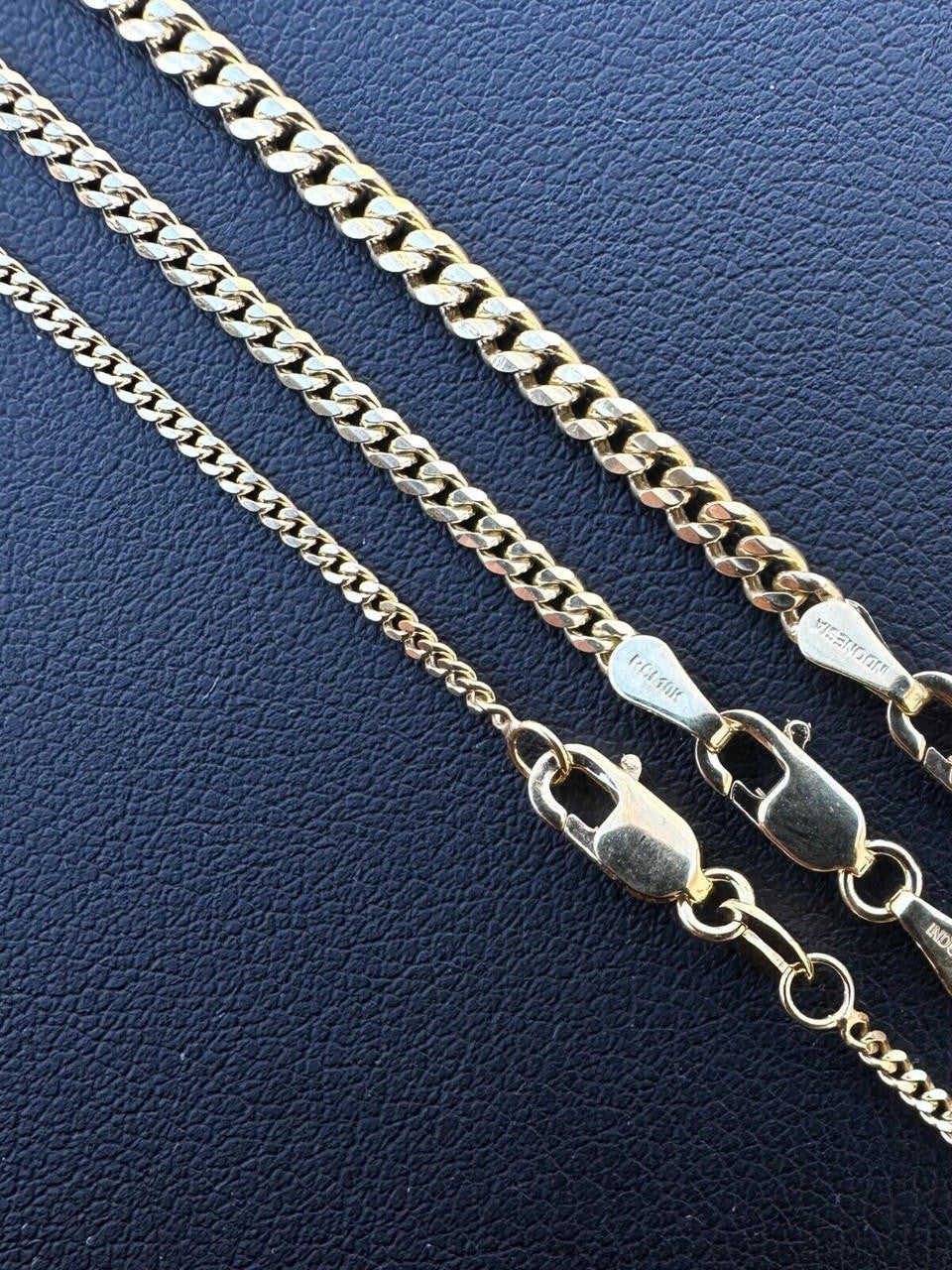 Micro Miami Cuban Link Chain Necklace - 10k Yellow Gold - 16"-24" - 1.5mm-3mm