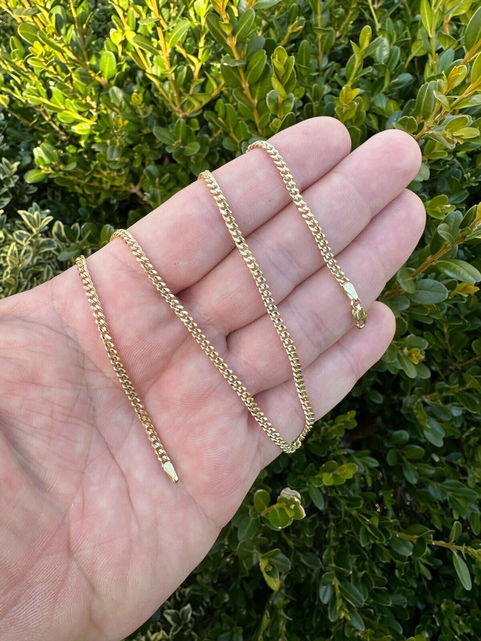 Micro Miami Cuban Link Chain Necklace - 10k Yellow Gold - 16"-24" - 1.5mm-3mm