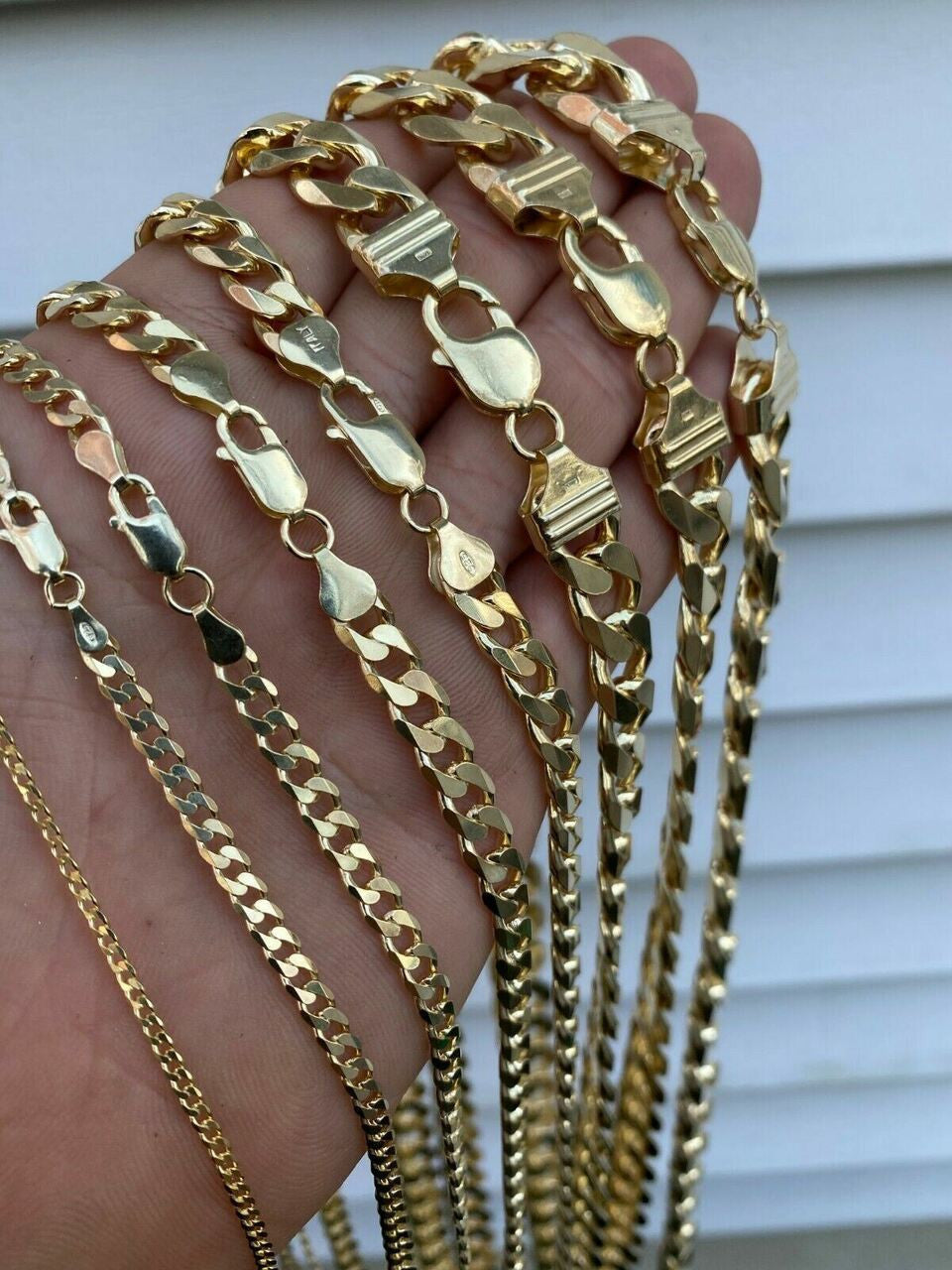 Curb Link Chain Necklace Or Bracelet - 14k Gold Vermeil 925 Silver - 7-30" - 2-16mm