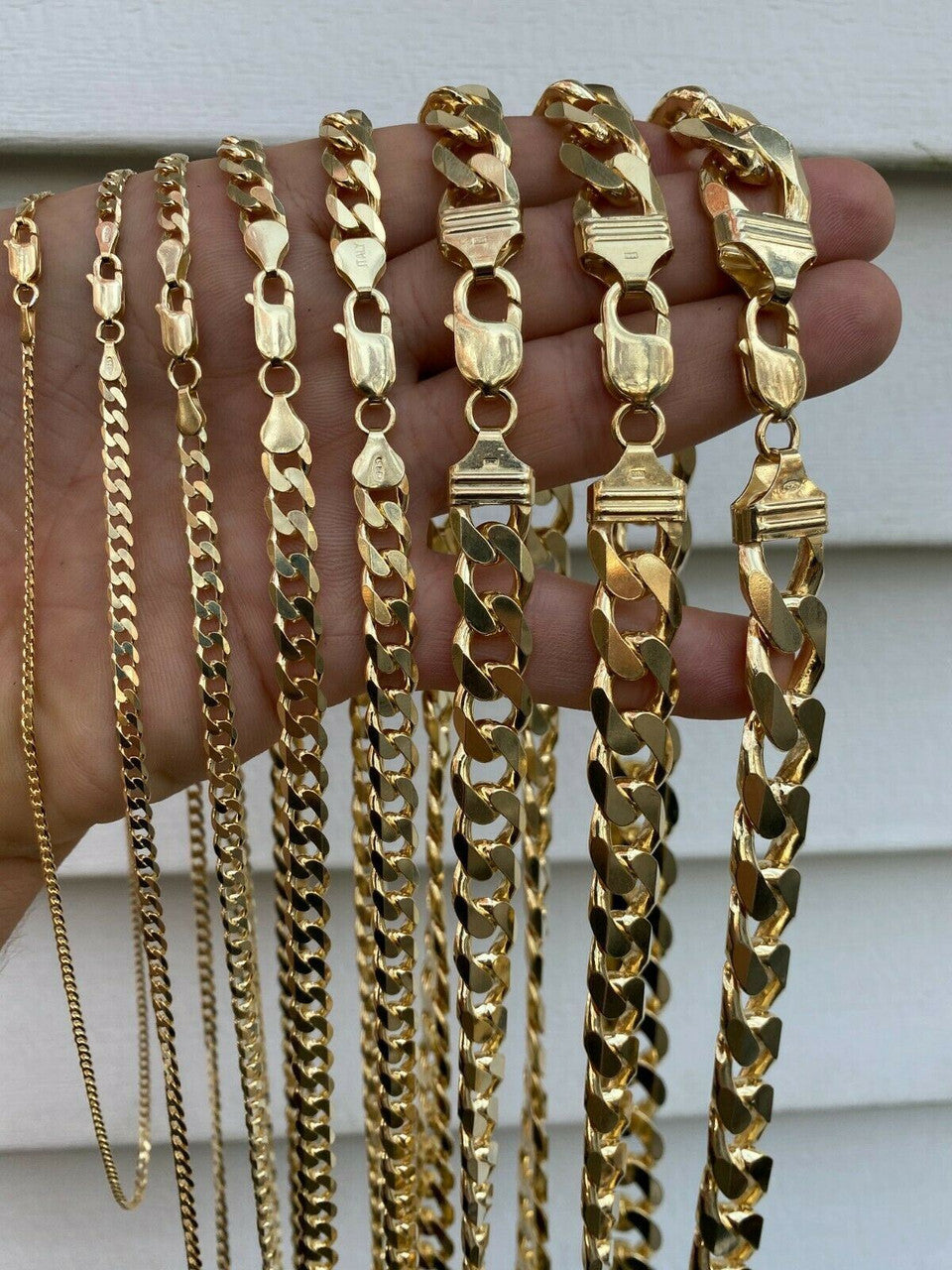 Curb Link Chain Necklace Or Bracelet - 14k Gold Vermeil 925 Silver - 7-30" - 2-16mm
