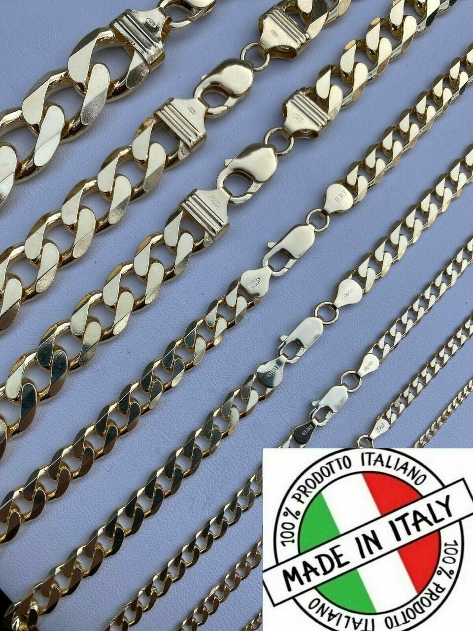 Curb Link Chain Necklace Or Bracelet - 14k Gold Vermeil 925 Silver - 7-30" - 2-16mm