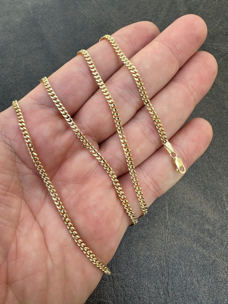 Micro Miami Cuban Link Chain Necklace - 14k Yellow Gold - 16"-24" - 1.5mm-3mm