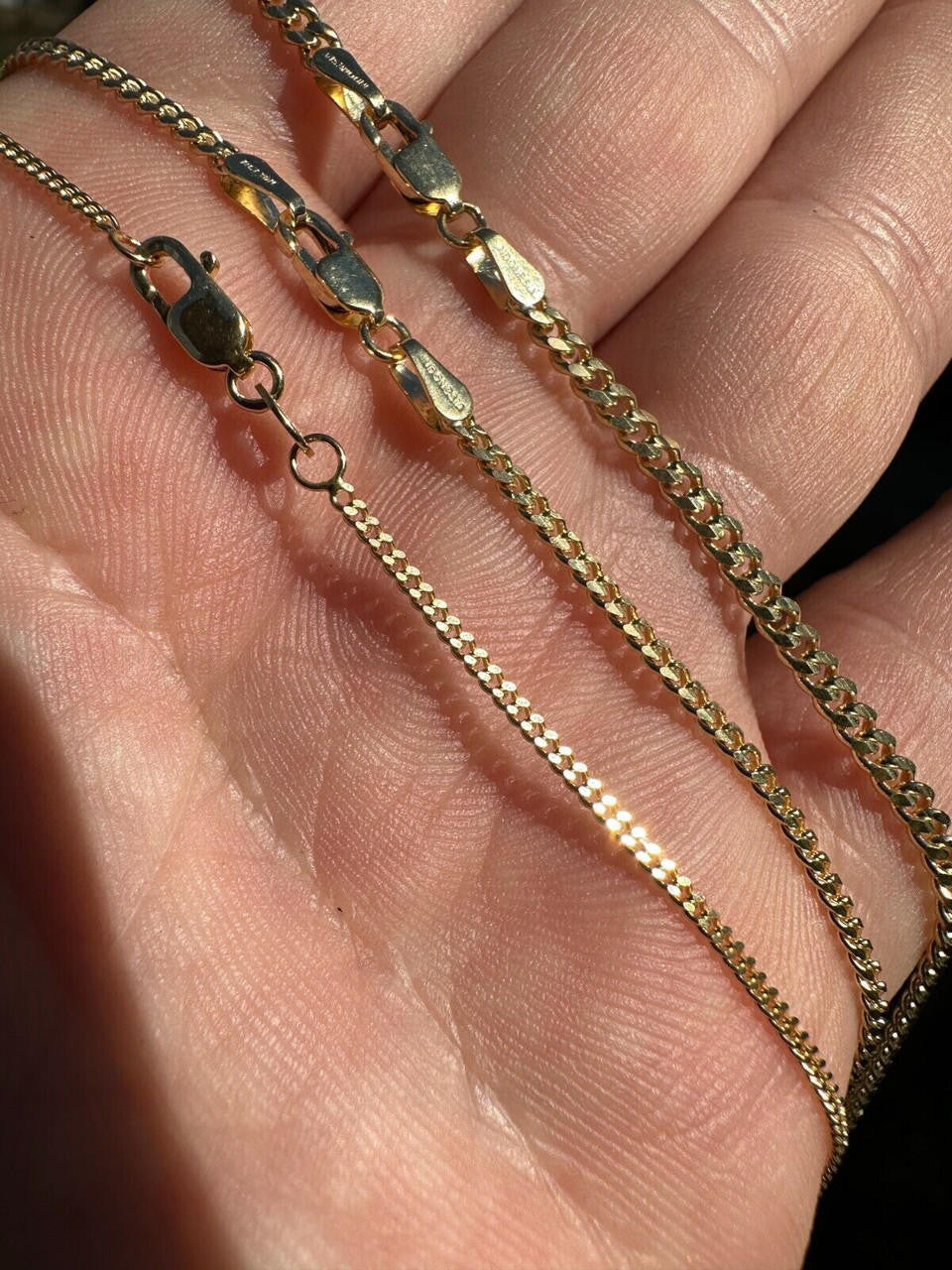 Micro Miami Cuban Link Chain Necklace - 14k Yellow Gold - 16"-24" - 1.5mm-3mm