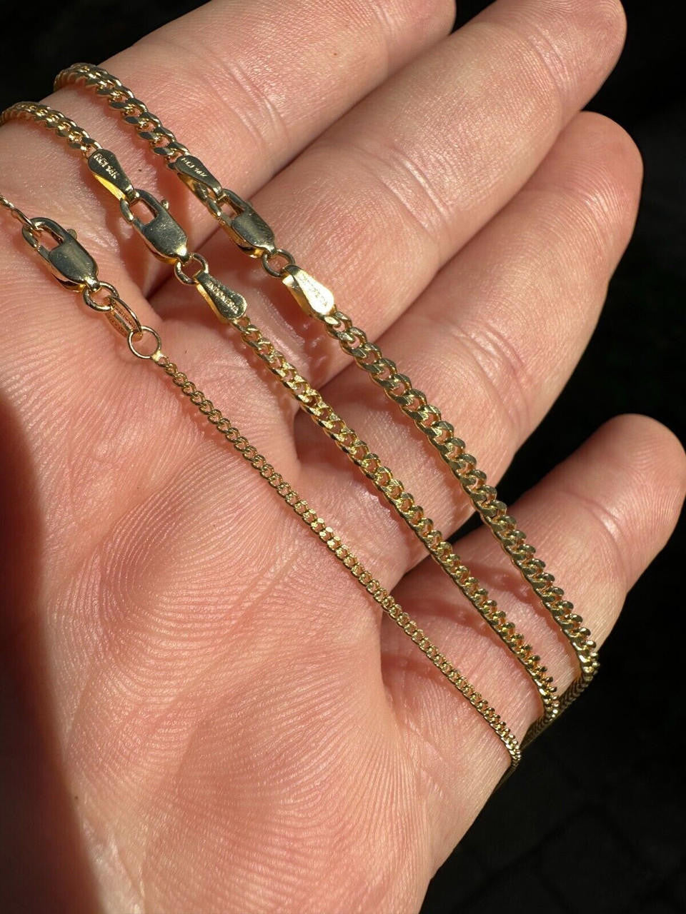 Micro Miami Cuban Link Chain Necklace - 14k Yellow Gold - 16"-24" - 1.5mm-3mm