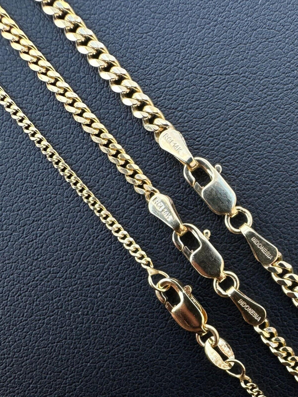 Micro Miami Cuban Link Chain Necklace - 14k Yellow Gold - 16"-24" - 1.5mm-3mm
