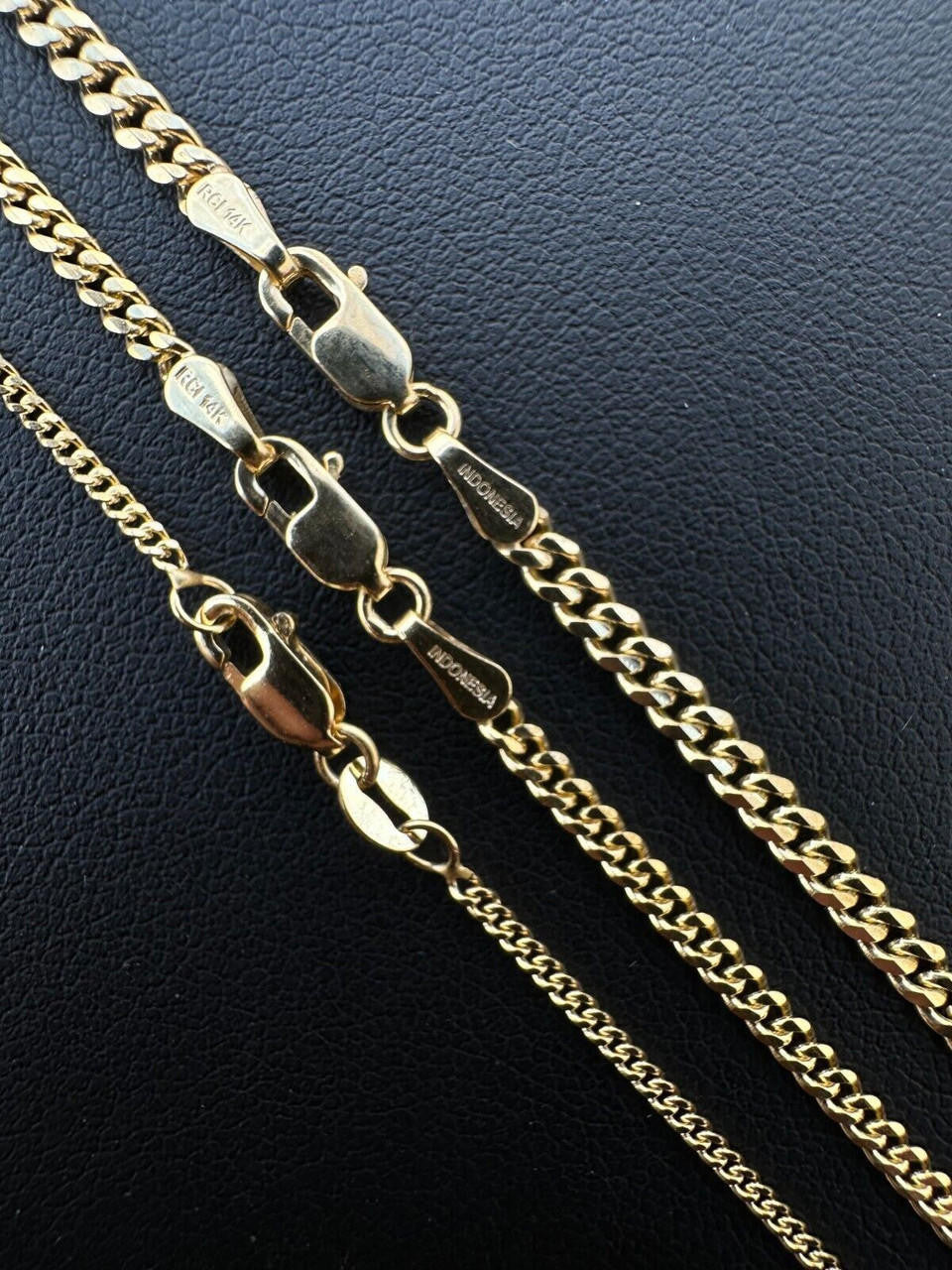 Micro Miami Cuban Link Chain Necklace - 14k Yellow Gold - 16"-24" - 1.5mm-3mm